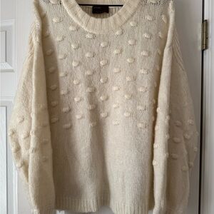 Kerisma Cream Textured Knit Sweater
